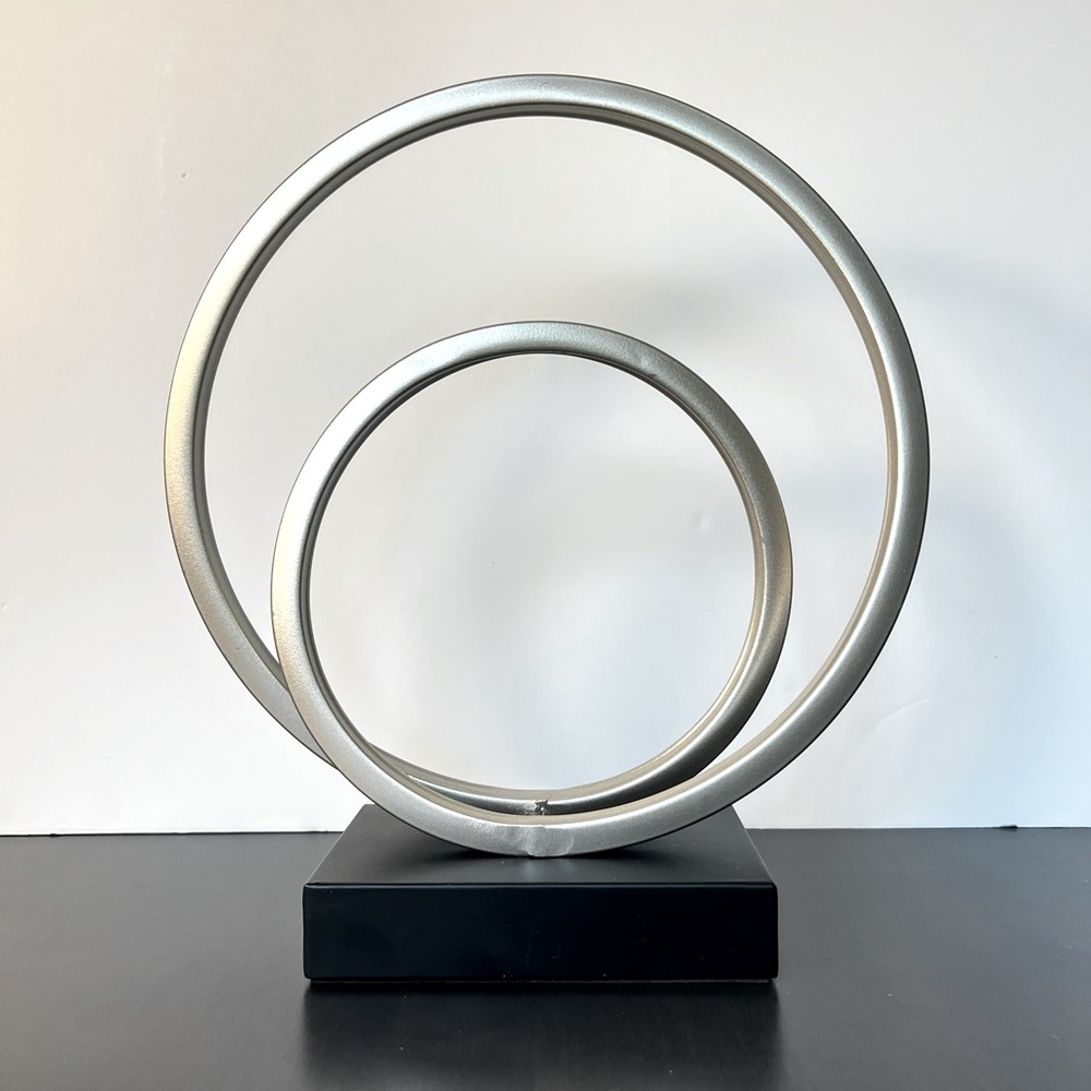 Modern Silver Circular Sculpture